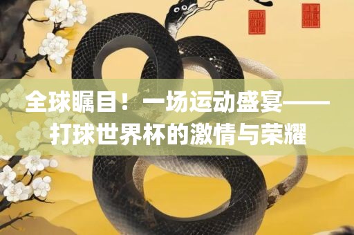 全球瞩目！一场运动盛宴——打球世界杯的激情与荣耀漯河市盈旭机械设备有限公司