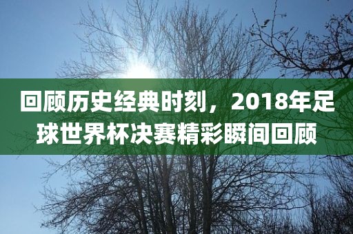 回顾历史经典时刻，2018年足球世界杯决赛精彩瞬间回顾