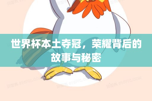 世界杯本土夺冠，荣耀背后的故事与秘密漯河市盈旭机械设备有限公司