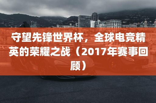 守望先锋世界杯，全球电竞精英的荣耀之战（2017年赛事回顾）