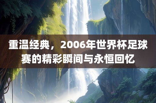 重温经典，2006年世界杯足球赛的精彩瞬间与永恒回忆漯河市盈旭机械设备有限公司