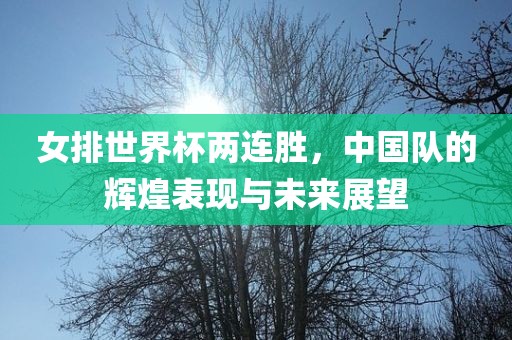 女排世界杯两连胜，中国队的辉煌表现与未来展望