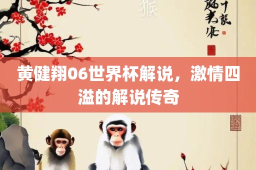 黄健翔06世界杯解说，激情四溢的解说传奇