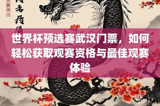 世界杯预选赛武汉门票，如何轻松获取观赛资格与最佳观赛体验