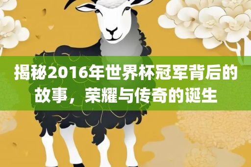 揭秘2016年世界杯冠军背后的故事，荣耀与传奇的诞生漯河市盈旭机械设备有限公司