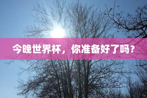 今晚世界杯，你准备好了吗？漯河市盈旭机械设备有限公司