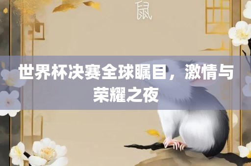漯河市盈旭机械设备有限公司世界杯决赛全球瞩目，激情与荣耀之夜