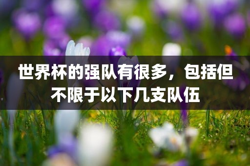 世界杯的强队有很多，包括但不限于以下几支队伍