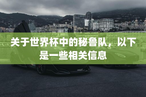 关于世界杯中的秘鲁队，以下是一些相关信息
