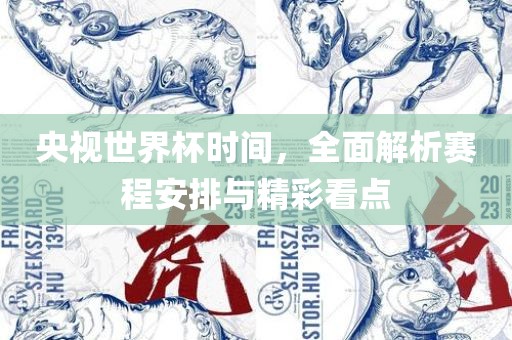 央视世界杯时间，全面解析赛程安排与精彩看点