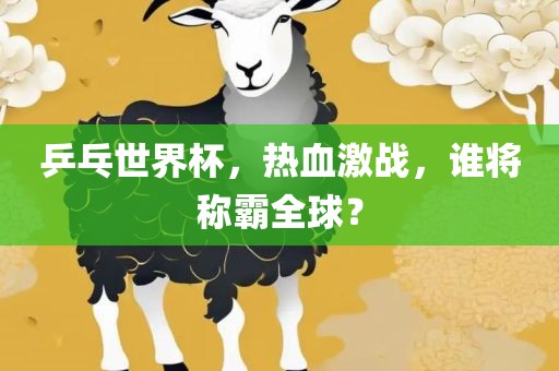 乒乓世界杯，热血激战，谁将称霸全球？漯河市盈旭机械设备有限公司