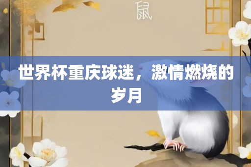 世界杯重庆球迷，激情燃烧的岁月漯河市盈旭机械设备有限公司